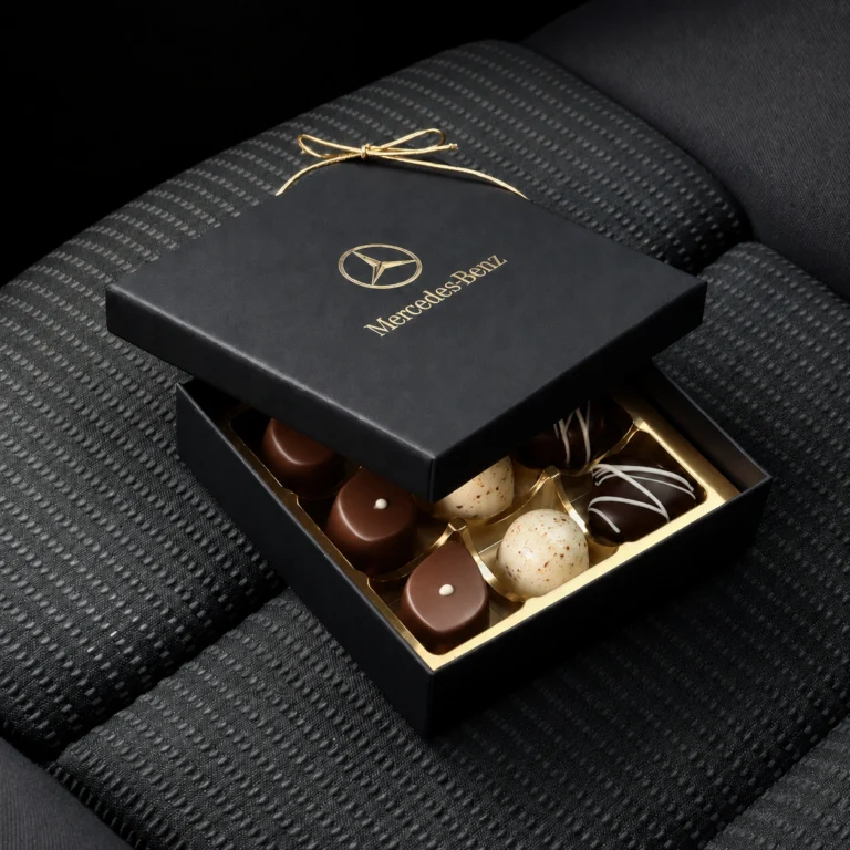 Egen företagslogga chokladask